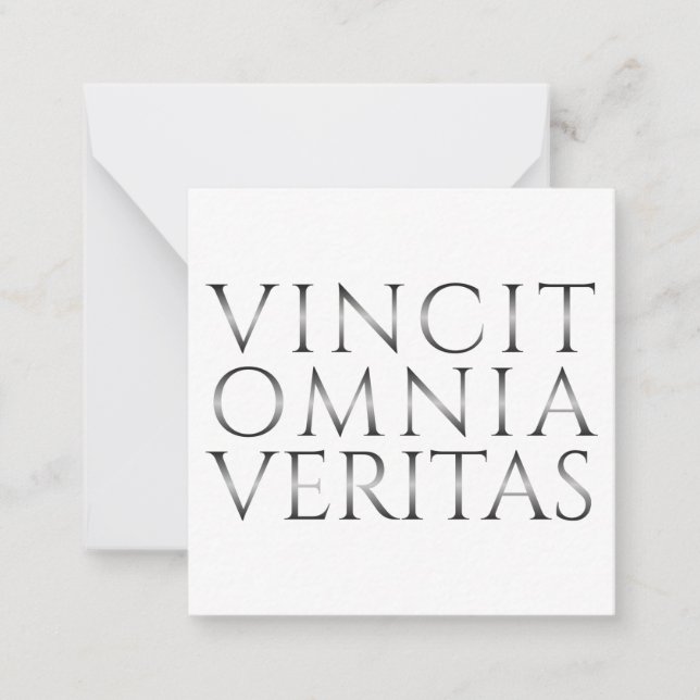 VINCIT OMNIA VERITAS - Light Note Card (Front)