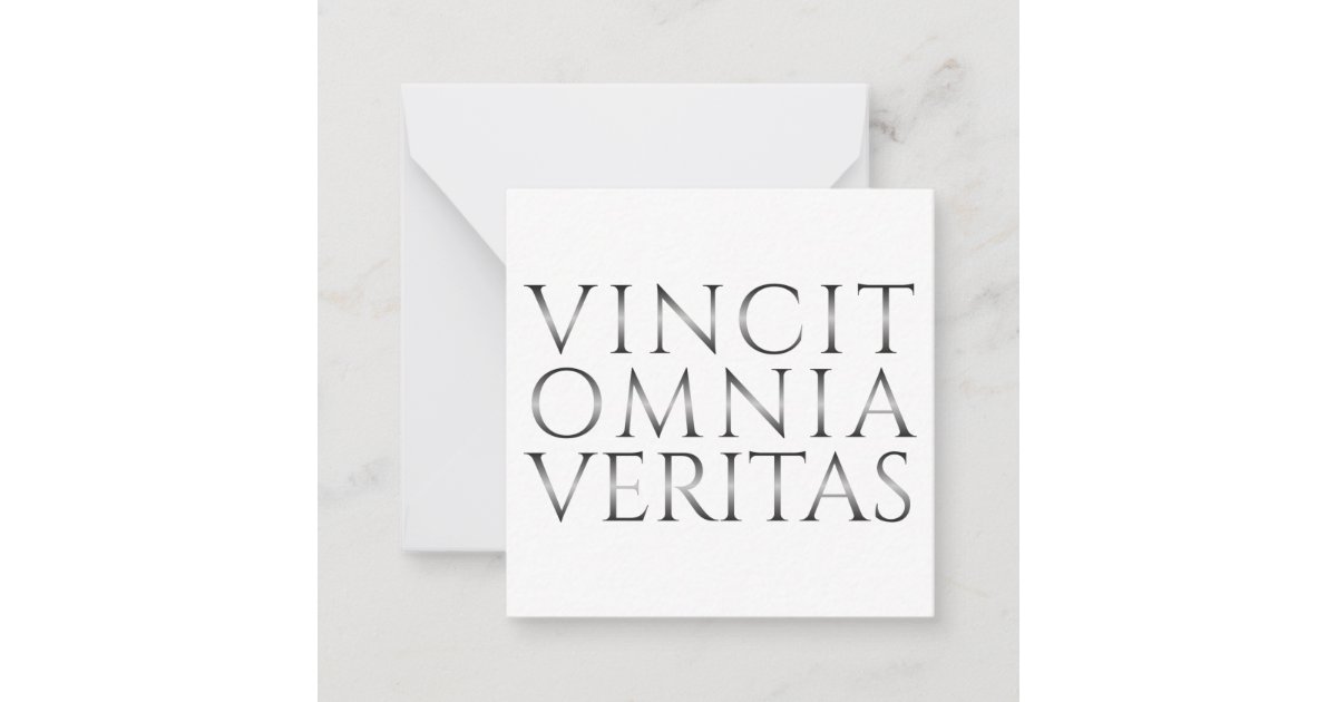 VINCIT OMNIA VERITAS - Light Note Card | Zazzle