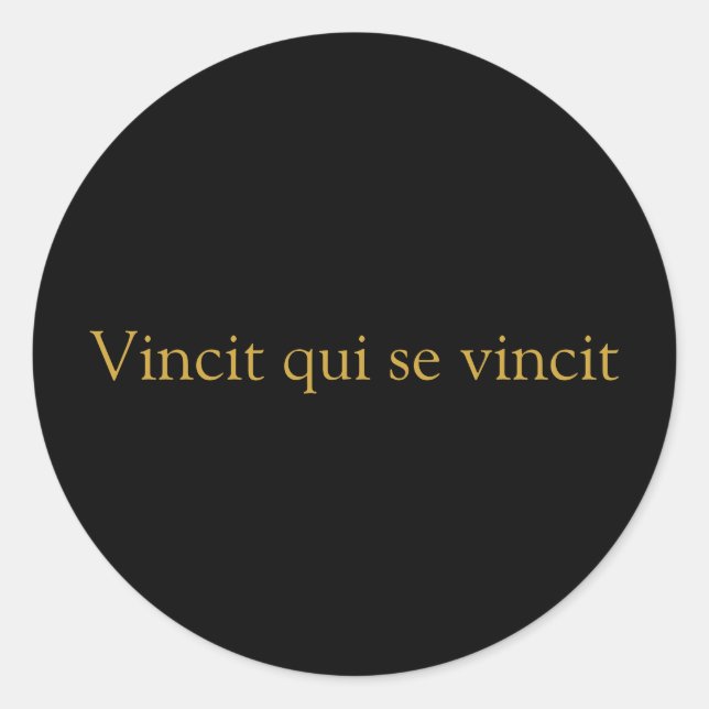 Vincit qui se vincit Sticker (Front)