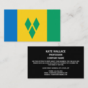 Vincy Flag, Flag of Saint Vincent & the Grenadines Business Card