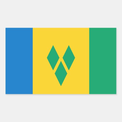 Vincy Flag Flag of Saint Vincent  the Grenadines Rectangular Sticker