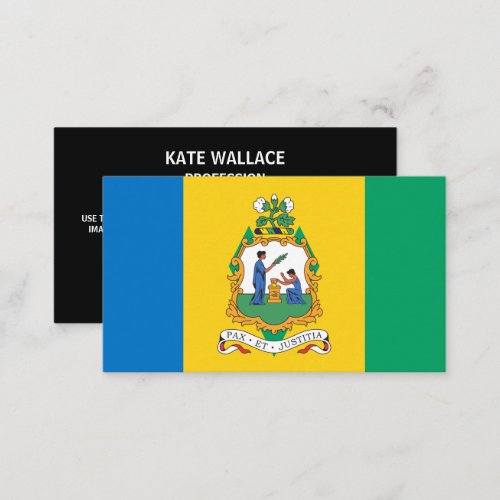 Vincy Flag  Seal Saint Vincent  the Grenadines Business Card