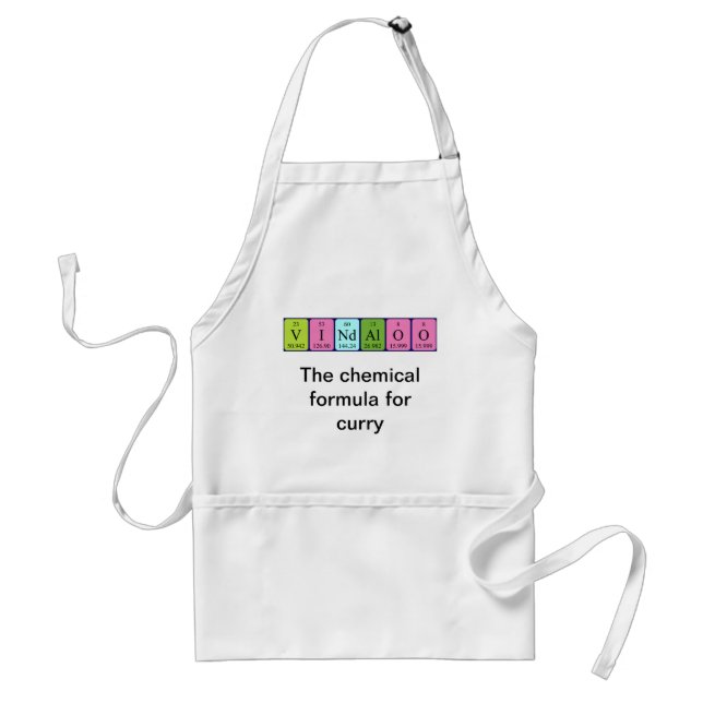 Vindaloo periodic table word apron (Front)