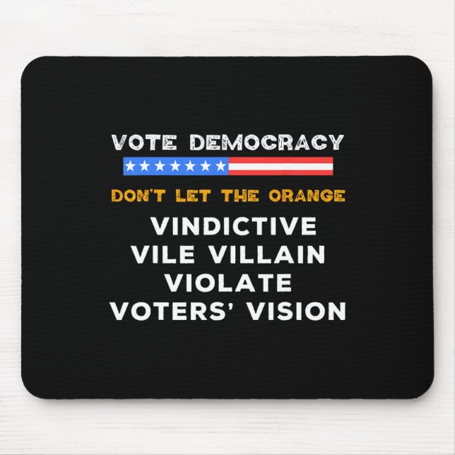 Vindictive Vile Villain Violate Voters Vision Kama Mouse Pad (Front)