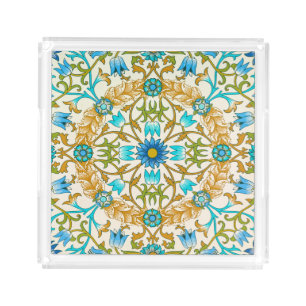 Vine by William Morris, Vintage Textile Art Acrylic Tray