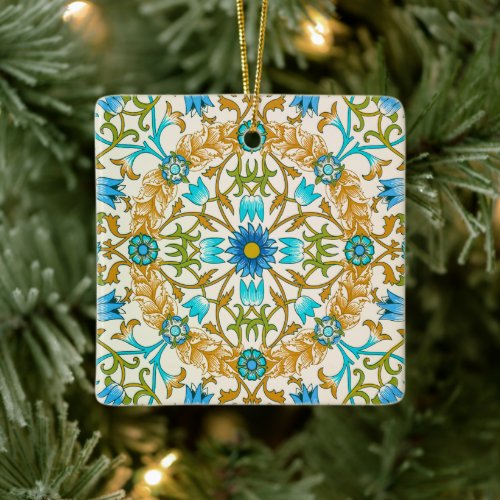 Vine by William Morris, Vintage Textile Art Ceramic Ornament