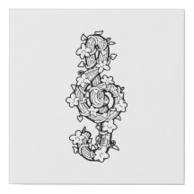 Vine Clef Faux Canvas Print