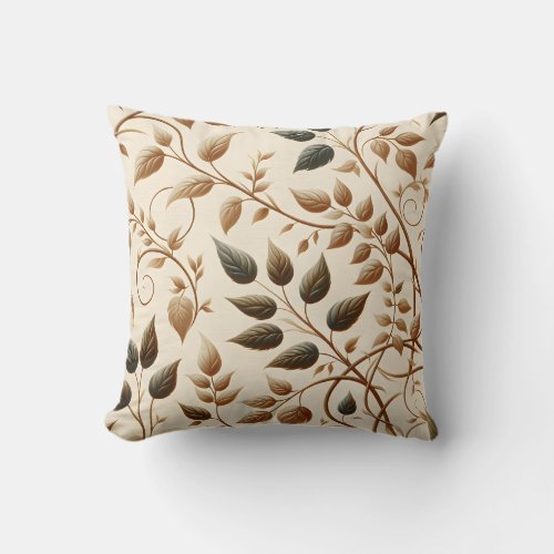 Vine Elegance Throw Pillow