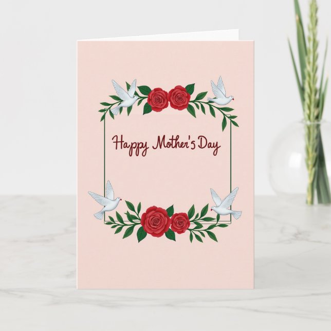 Vine Frame Happy Mothers Day Card (Front)