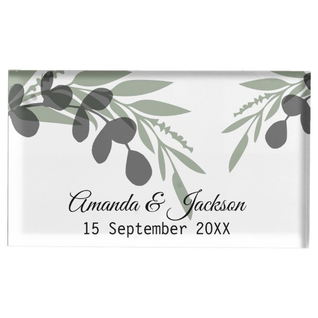 Vine Leaf Foilage Place Card Holder (Front)