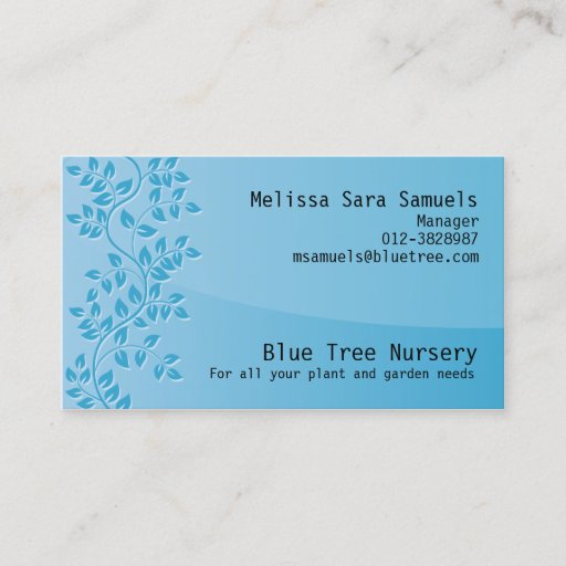 Customizable Vine Leave Nature Business Card