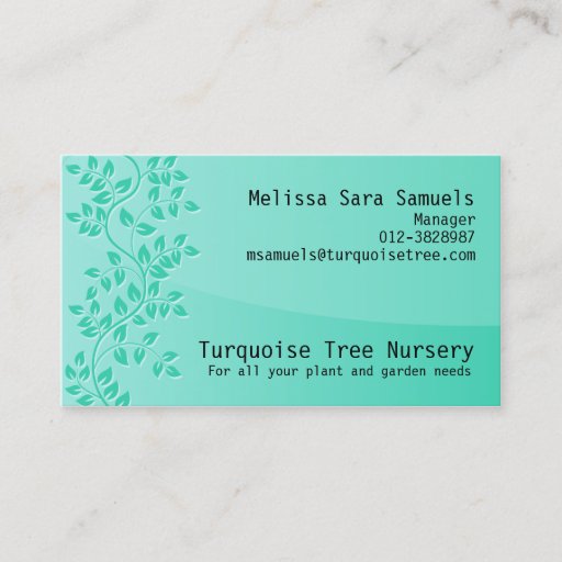 Customizable Vine Leave Nature Business Card