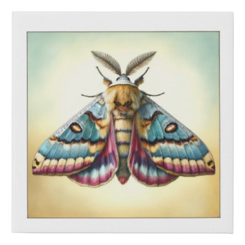 Vine Moth IREF1104 _ Watercolor Faux Canvas Print