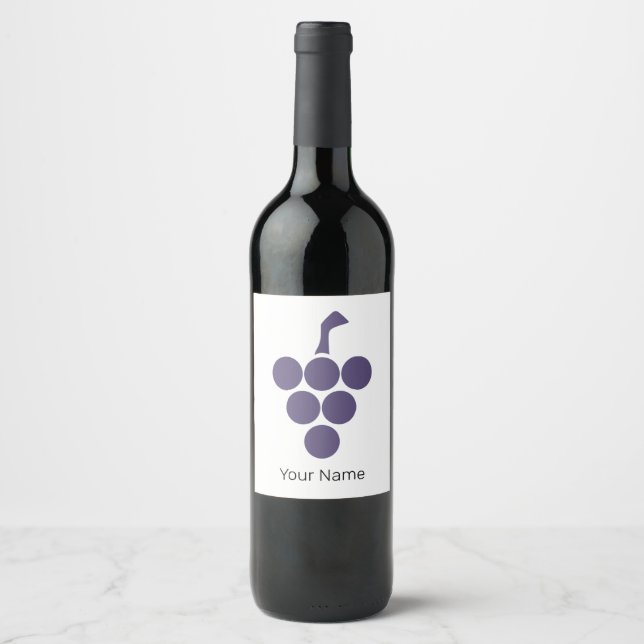 Vine Or  Wine For Grape And Grapevine Sommelier Label (Front)