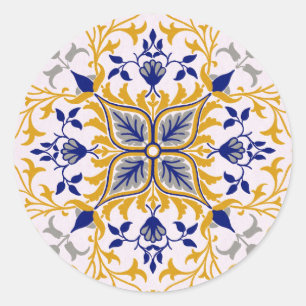 Vine pattern by William Morris Classic Round Sticker