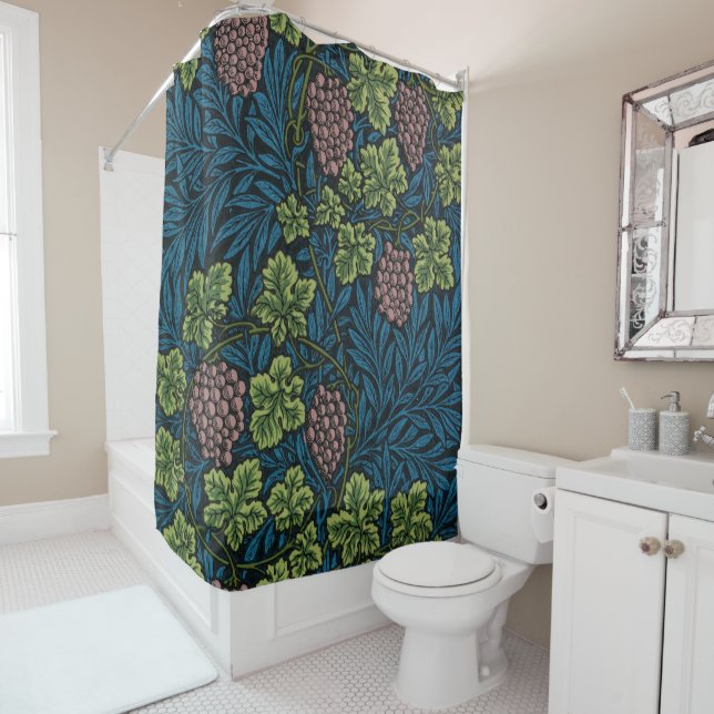 Vine Pattern, William Morris Shower Curtain (In Situ)
