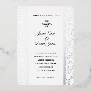Vine Wedding Foil Invitation