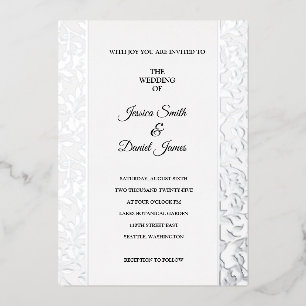 Vine Wedding  Foil Invitation