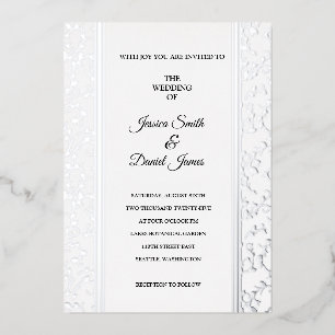 Vine Wedding Foil Invitation