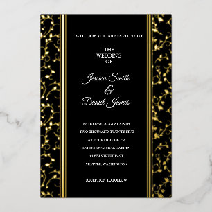 Vine Wedding Foil Invitation