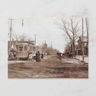 Vineland NJ, Landis Ave, Trolley, Scene, c1910 Postcard