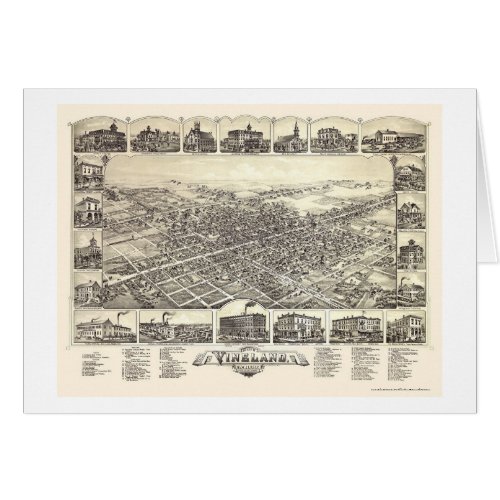 Vineland NJ Panoramic Map _ 1885