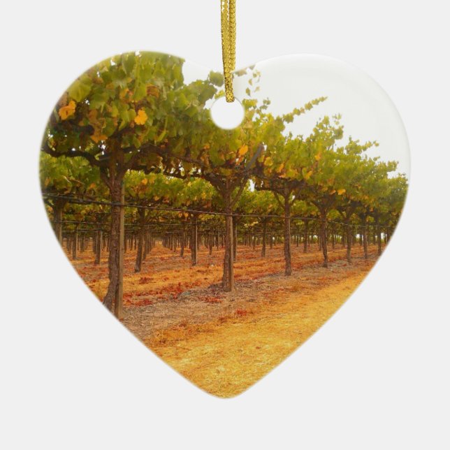 Vines Aligned Ceramic Ornament (Front)