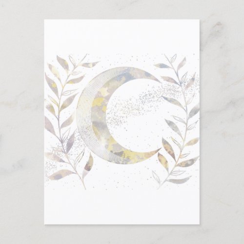 Vines and Moon  Announcement Postcard