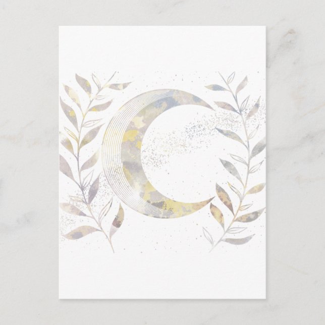 Vines and Moon  Announcement Postcard (Front)