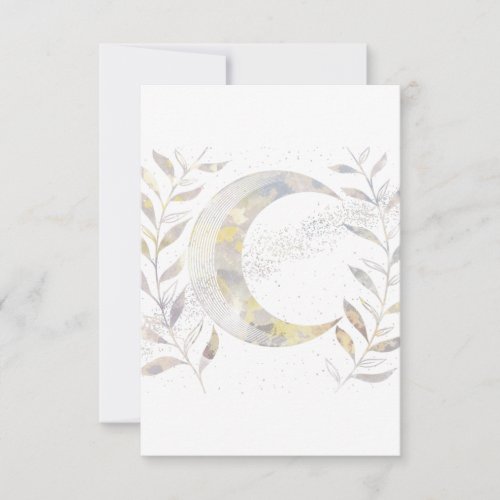 Vines and Moon Thank You Card