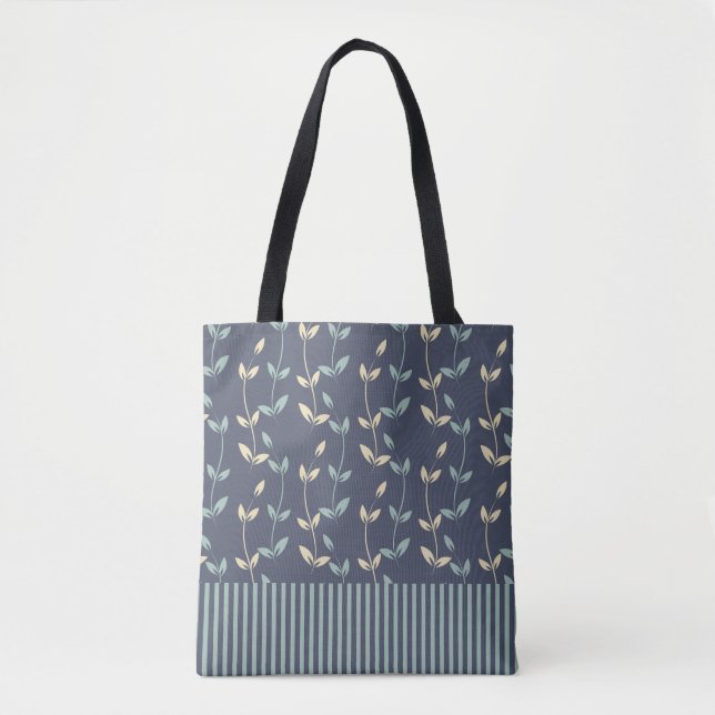 Vines and Stripes Tote Bag (Front)
