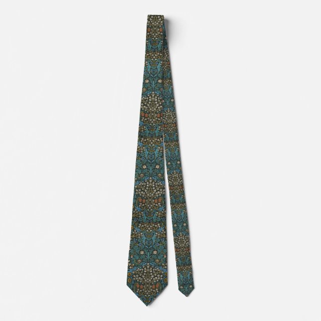 Vines, flowers, and leaves neck tie (Front)