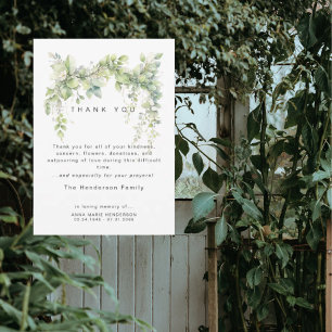 Vines of Life Bereavement Funeral Thank You