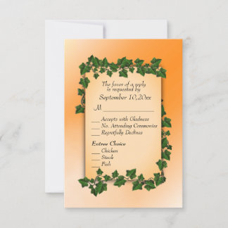Vines on Orange Fall RSVP w Entree Card