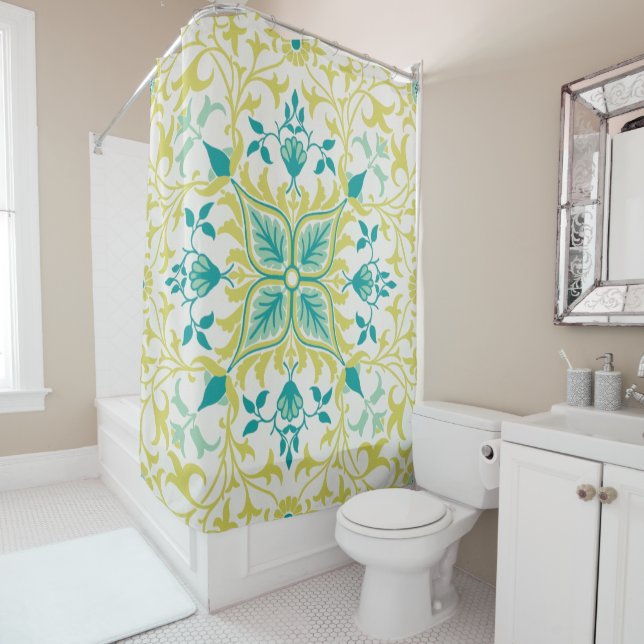 Vines pattern by William Morris Shower Curtain (In Situ)