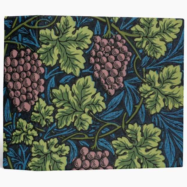 Vines Pattern, William Morris 3 Ring Binder (Front/Spine)