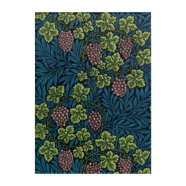 Vines Pattern, William Morris Acrylic Print (Front)