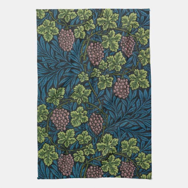 Vines Pattern, William Morris Kitchen Towel (Vertical)