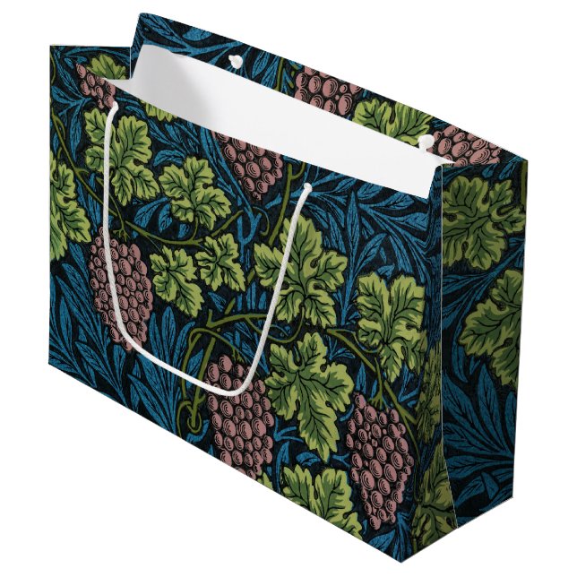 Vines Pattern, William Morris Large Gift Bag (Front Angled)