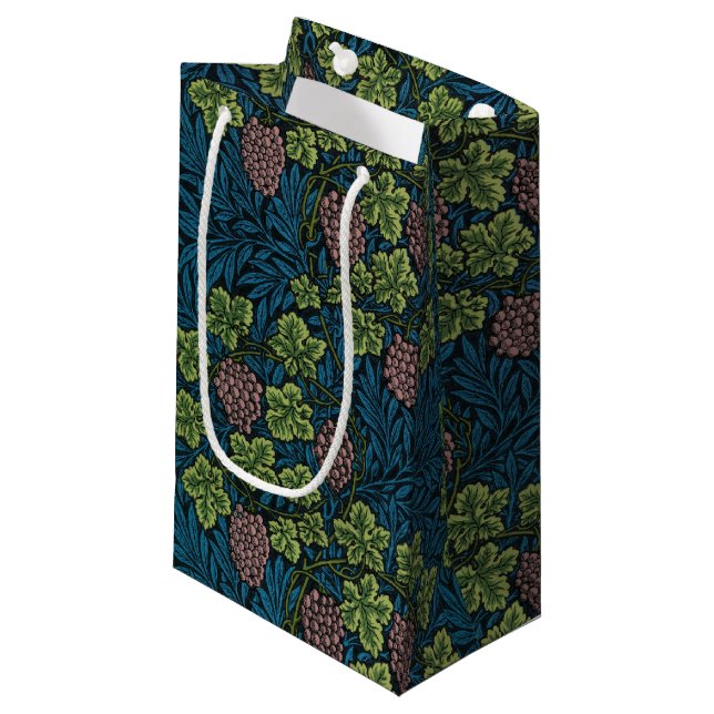 Vines Pattern, William Morris Small Gift Bag (Front Angled)