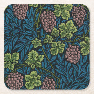 Vines Pattern, William Morris Square Paper Coaster