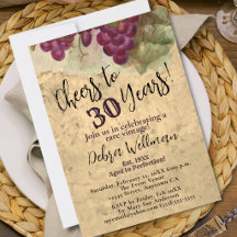 Vineyard 30th Birthday | Cheers to 30 Years Wine