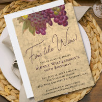 Vineyard 60th Birthday Fine Like Wine Elegant
