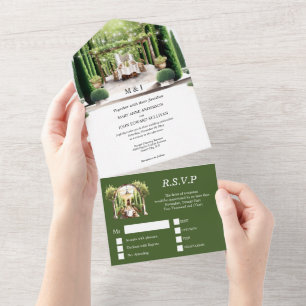 Vineyard al fresco string lights fine dining chic all in one invitation
