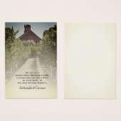 Vineyard and Rustic Red Barn Wedding Charity Favor (Front & Back)