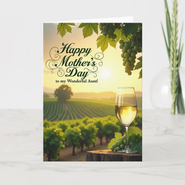 Vineyard Aunt Mothers Day Card (Front)
