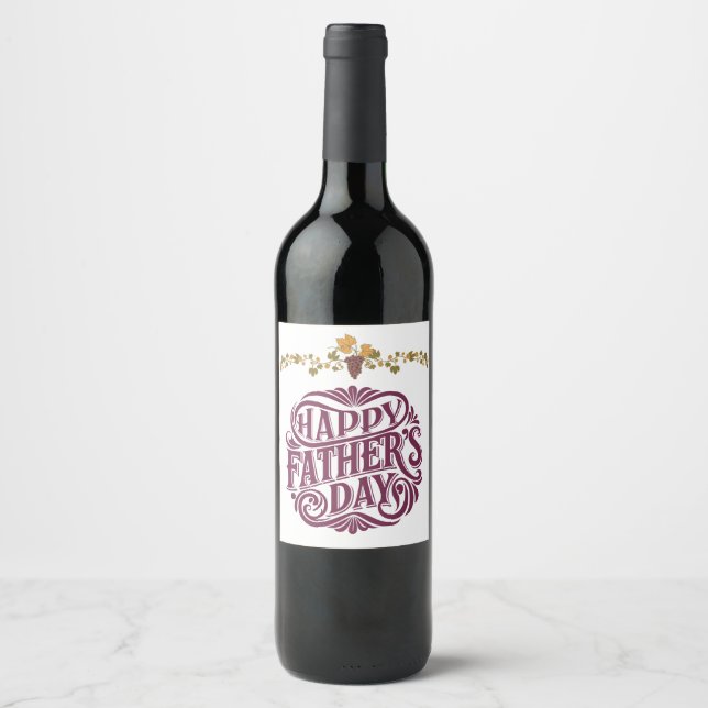 Vineyard Bounty Father's Day wine Label (Front)