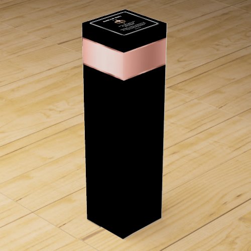 Vineyard brand name bottle packaging black pink wine box