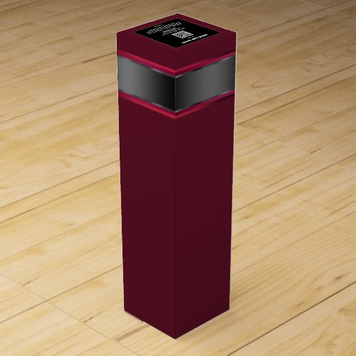 Vineyard brand name logo  burgundy black red wine wine box