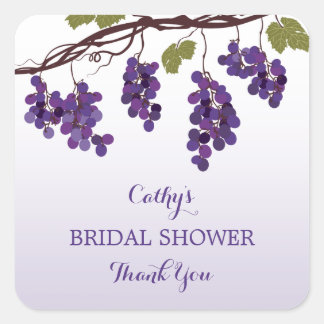 Vineyard Bridal Shower Favor Sticker